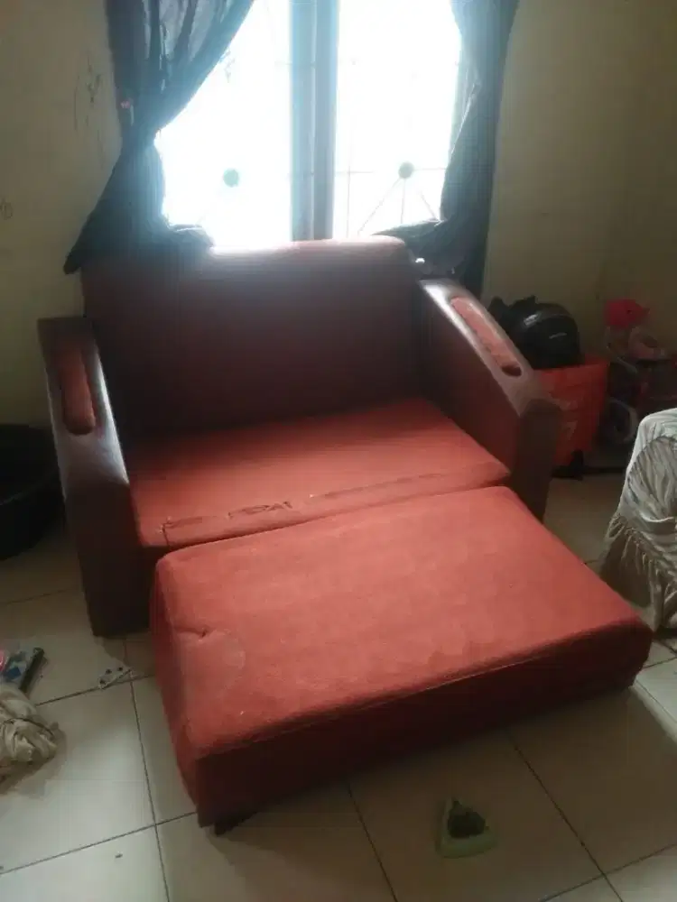 Sofa bed orange