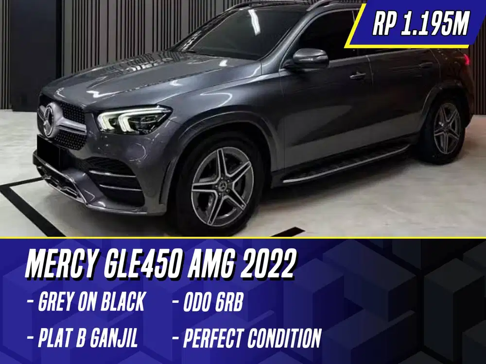 Mercedes Benz GLE450 AMG 2022 Grey on Black Abu-abu Abu Mercy GLE 450