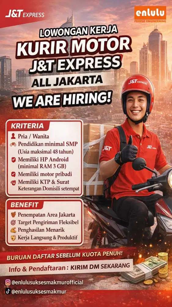 LOWONGAN KURIR J&T EXPRESS ALL JAKARTA