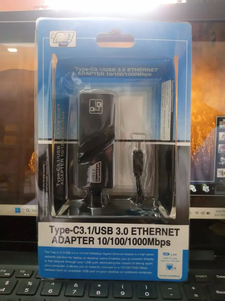 JUAL Type-C 3.1 / USB 3.0 Ethernet Adapter 10/100/1000 Mbps
