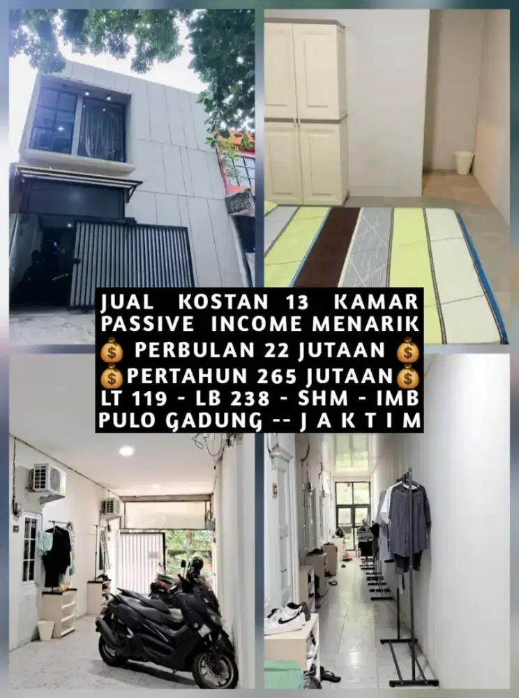 JUAL KOST KOSAN KOSTAN PULO GADUNG JAKARTA TIMUR