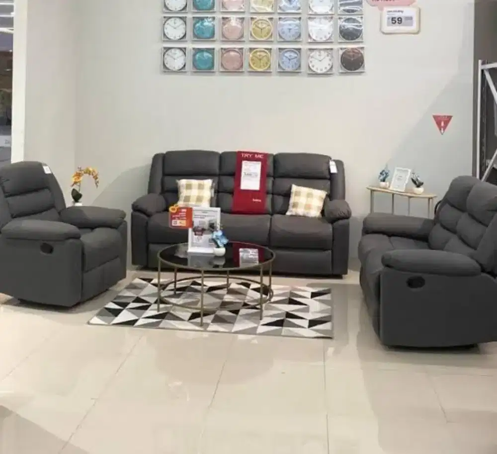Obral murah sofa set recliner