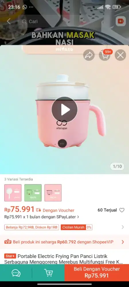 Panci listrik serbaguna