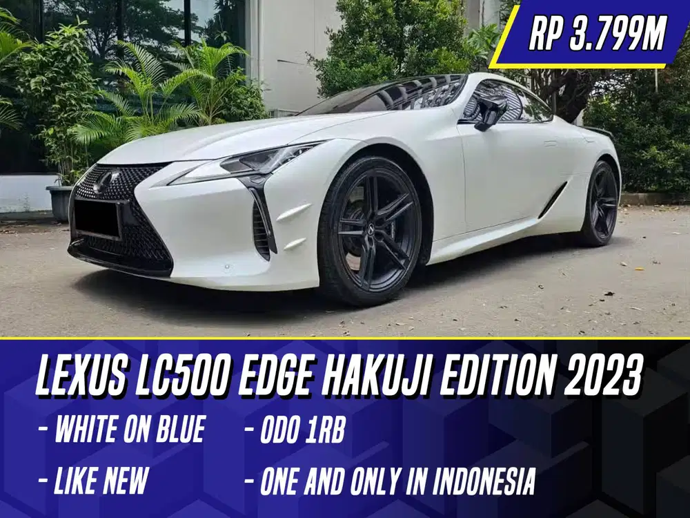 Lexus LC500 Edge Hakuji Edition 2023 White on Blue Putih LC 500