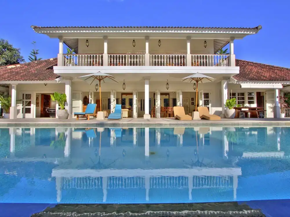 Luxury 4-Bedroom Colonial Estate with River & Panoramic Green Views - near Tanah Lot, Tabanan