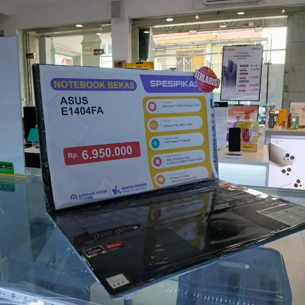 Laptop Asis Amd Ryzen 5 memori 8/512GB