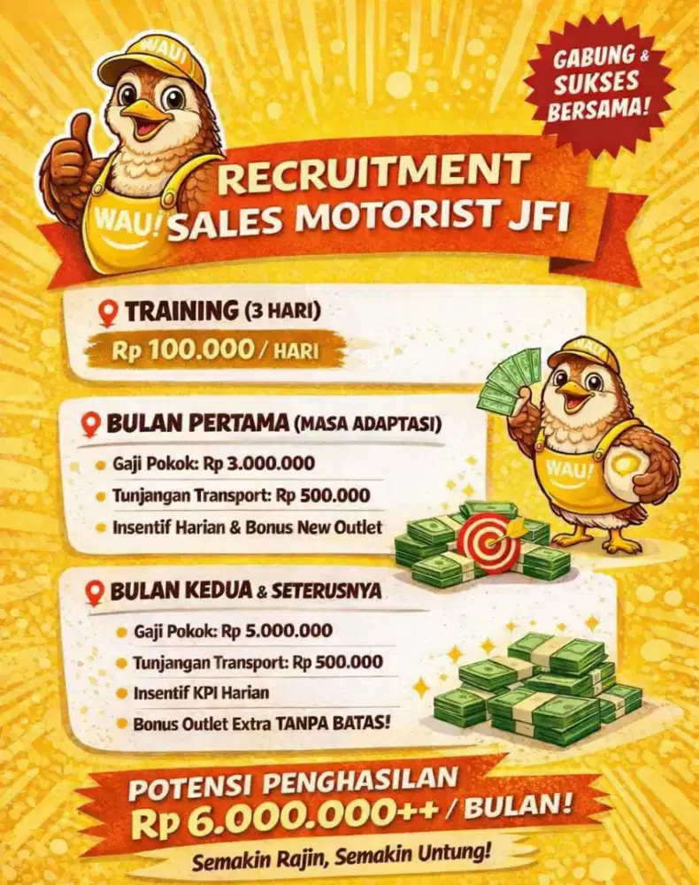 LOWONGAN KERJA (SALES MOTORIST)