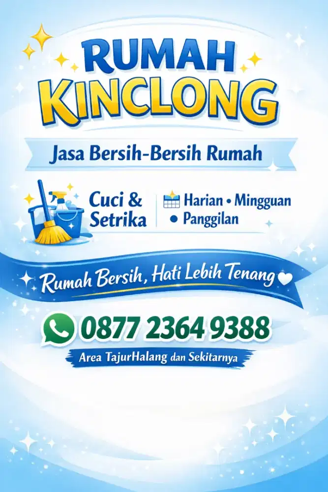 Rumah Kinclong – Jasa Bersih Rumah, Cuci & Setrika