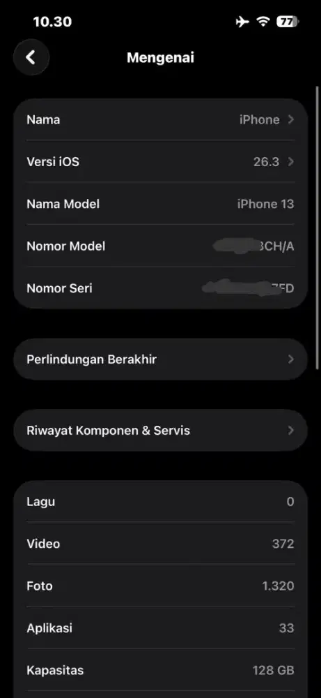 IPHONE 13 GARANSI INTER 128 GB