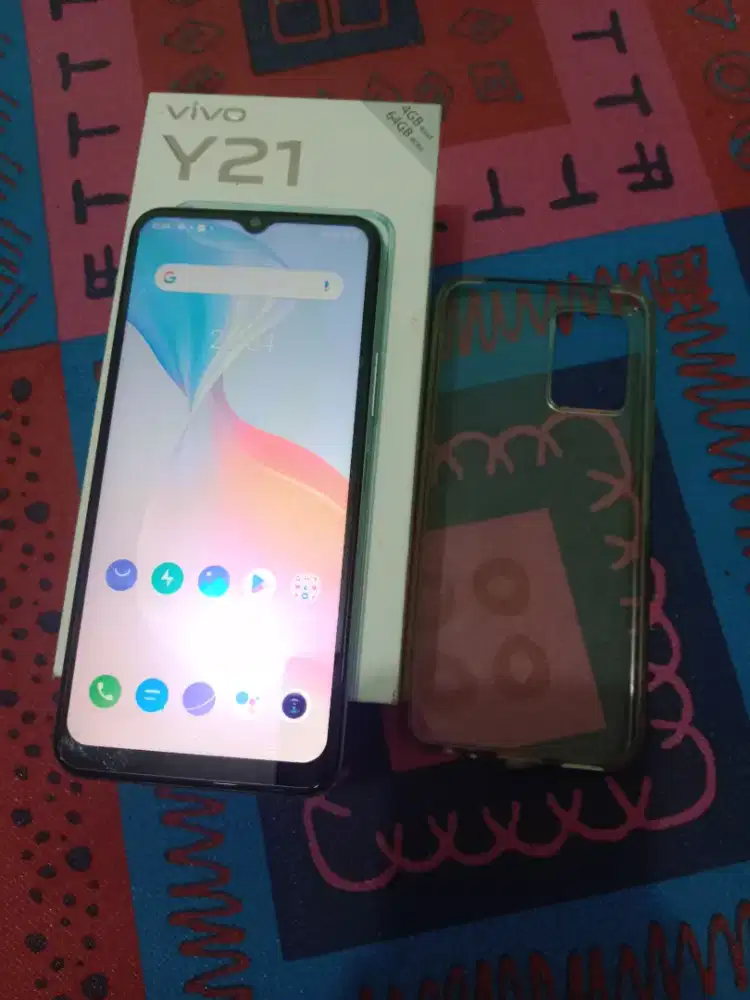 Jual hp vivo y21 fulset no minus ram 4+1/64