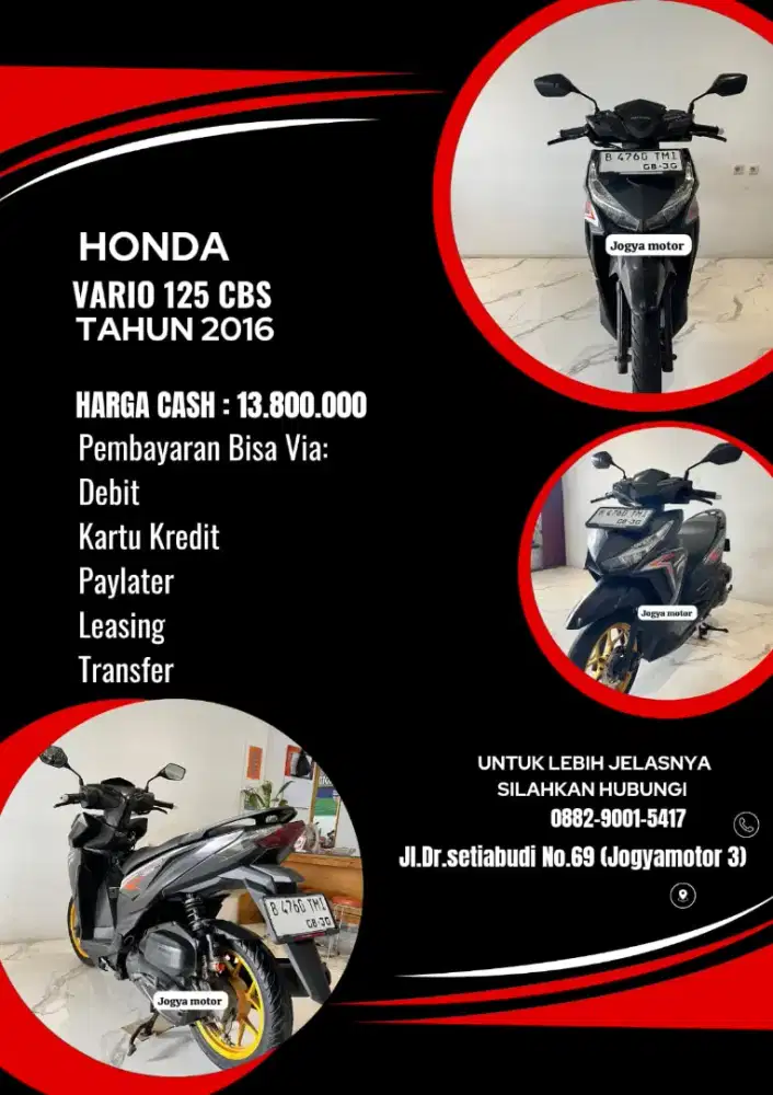 A_Honda Vario CBS Tahun 2016