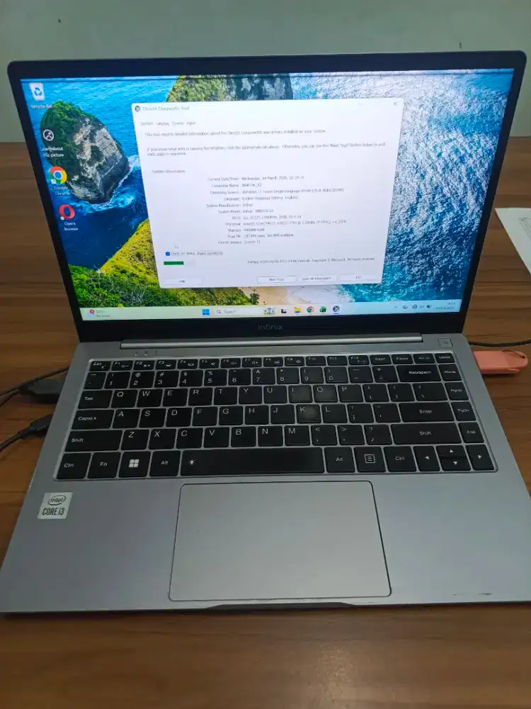 LAPTOP INFINIX INBOOK X2 CORE I3 GEN 10 RAM 4GB SSD 256