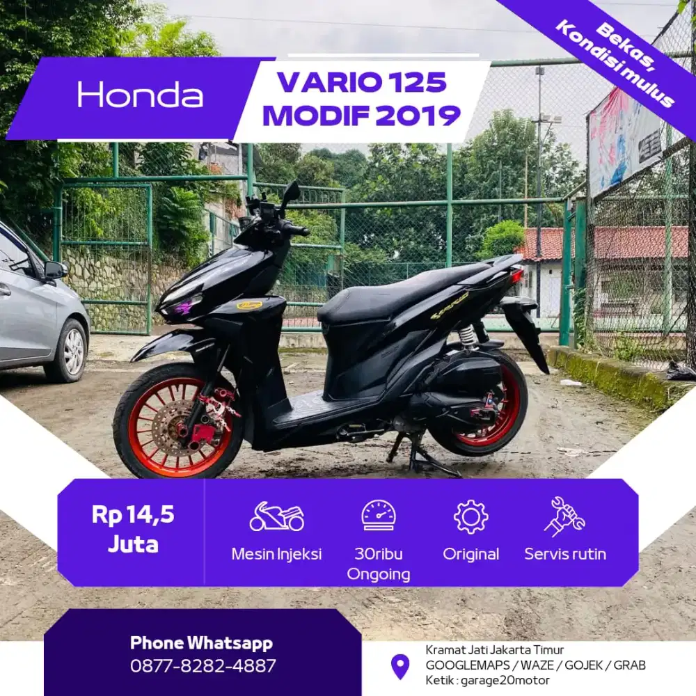 Honda Vario 125cc Pgm_Fi Modif Tahun 2019