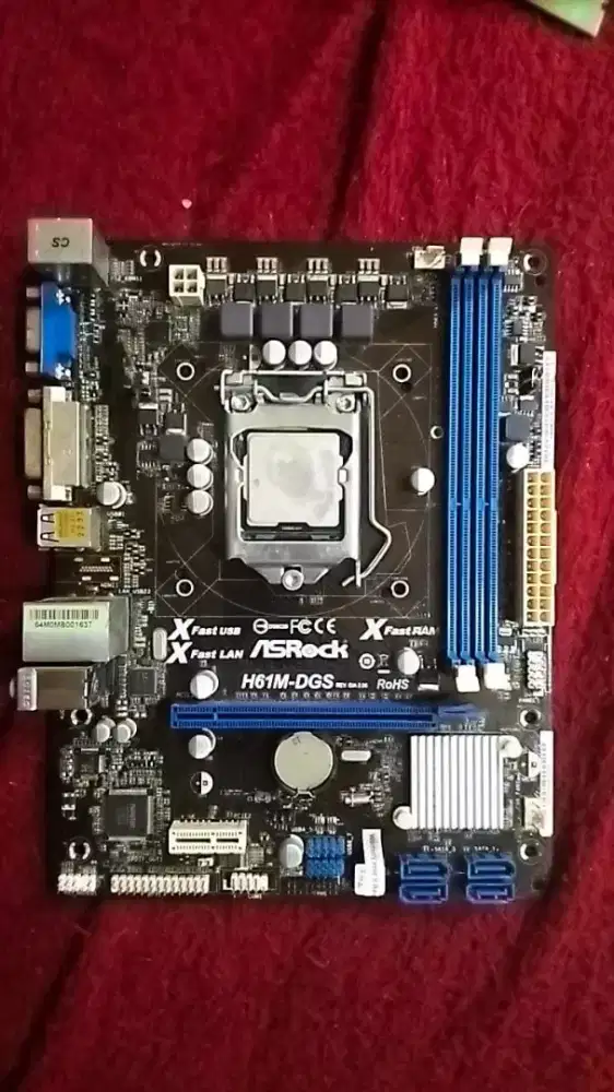 MOTHERBOARD 1155 ASROCK h61M DGS/PROCECOR INTEL CORE I3 2120  JAKSEL