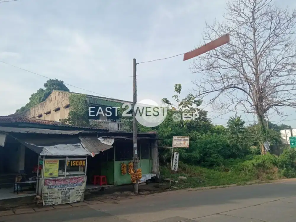 Jual Cepat – Bangunan Komersil Hitung Tanah Pinggir Jalan Raya Harga Murah Potensi Usaha Besar