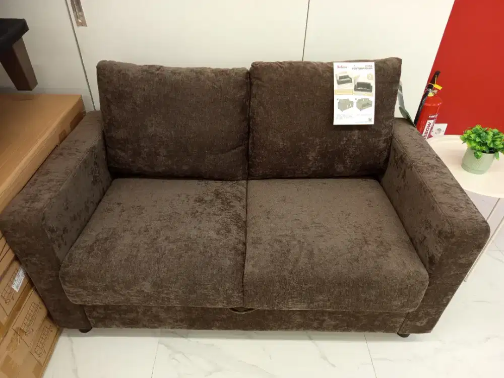 PROMO SOFA DENGAN PENYIMPANAN 2 SEATER
