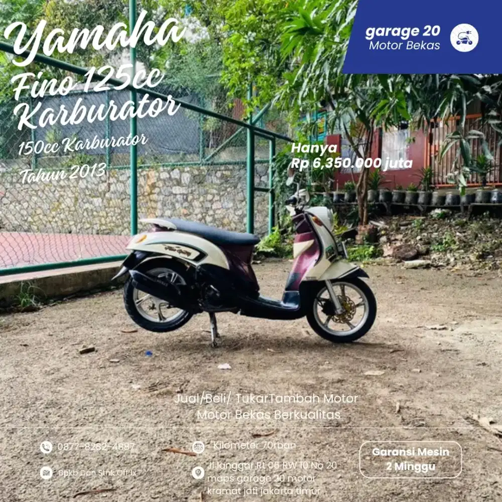 Yamaha Fino 125cc Karburator Tahun 2013