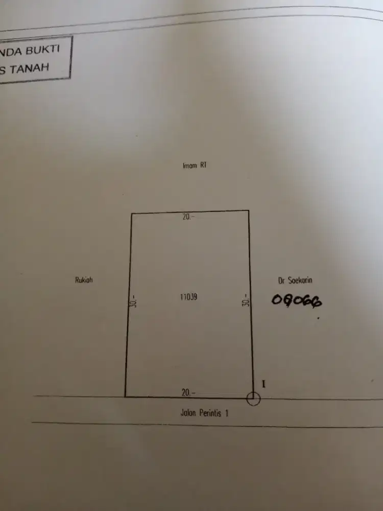 Dijual tanah ukuran 600 meter