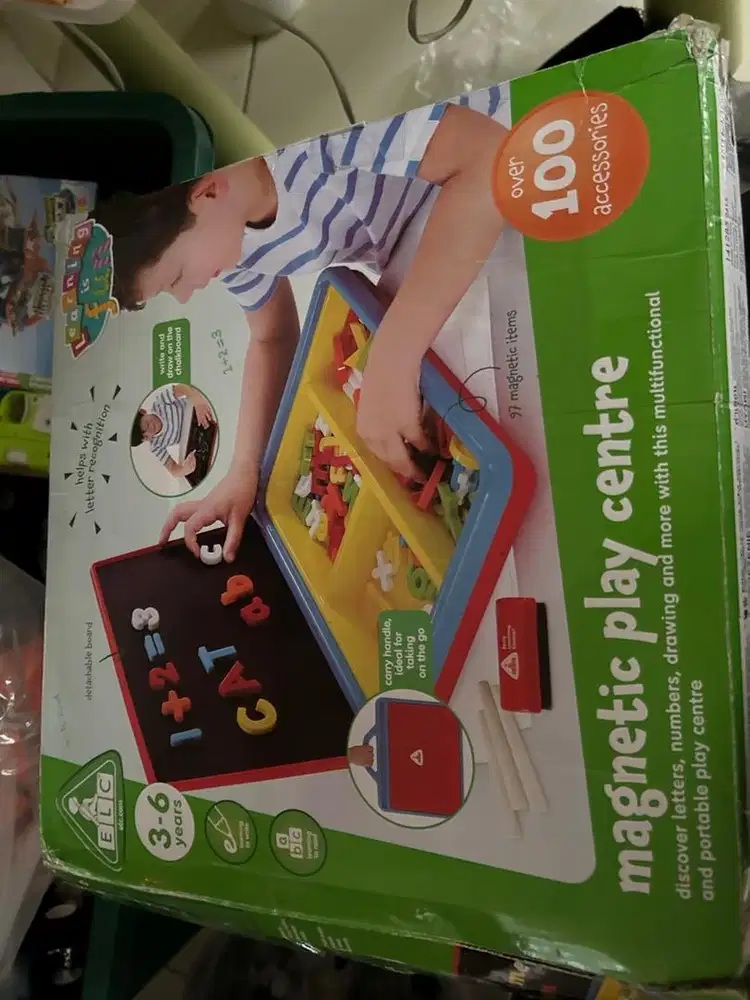 Mainan magnet huruf dan angka