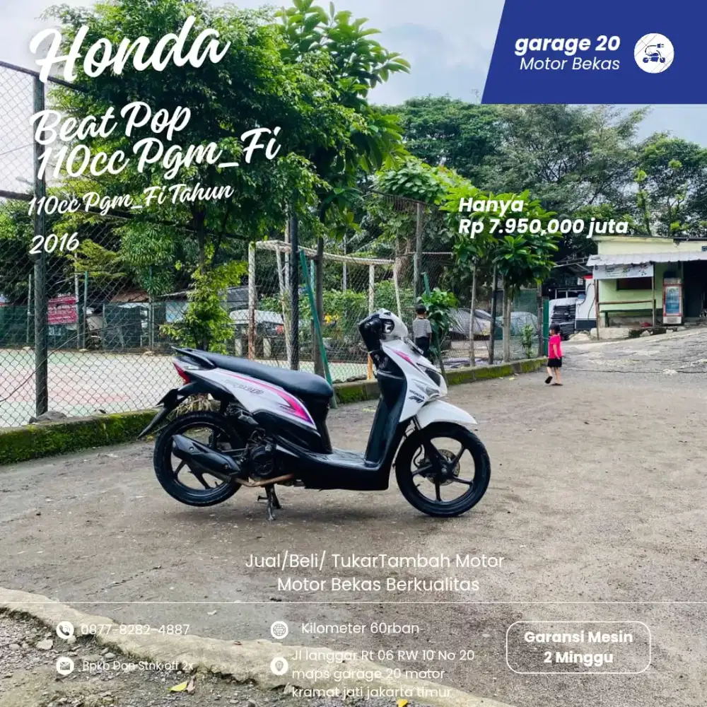 Honda Beat Pop 110cc Pgm_Fi Tahun 2016