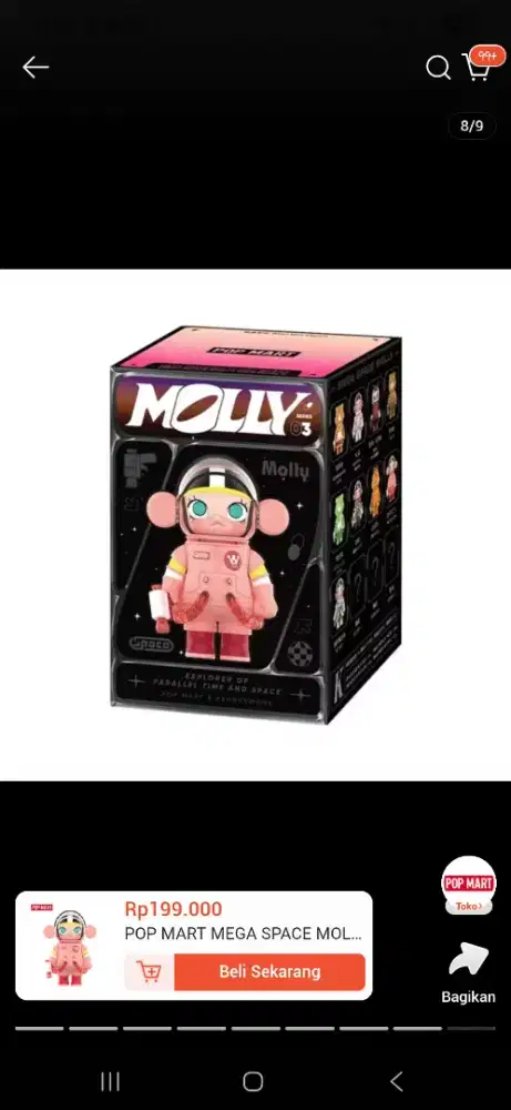 Pop Mart Mega Space Molly 100% series 3 Blind Box Action Toys Figure