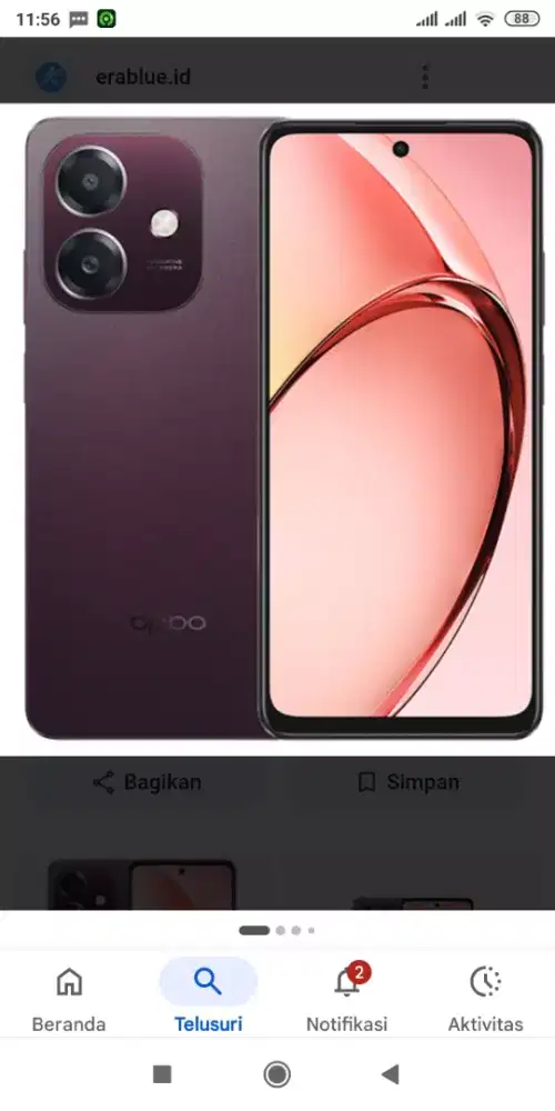 Oppo A3X ram 4/128 lengkap