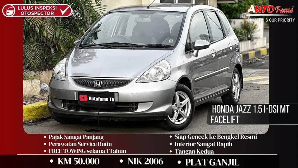 Honda Jazz 1.5 I-DSI MT Facelift NIK 2006 Lunar Silver On Black