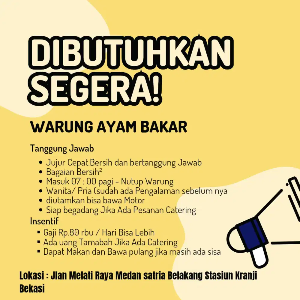 Lowongan Kerja si Butuh cepat