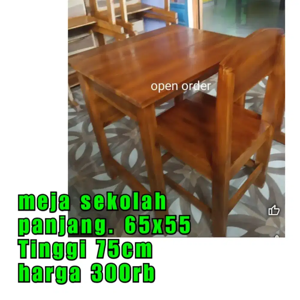 Meja kursi belajar sekolah,  meja kursi kelas komputer laptop