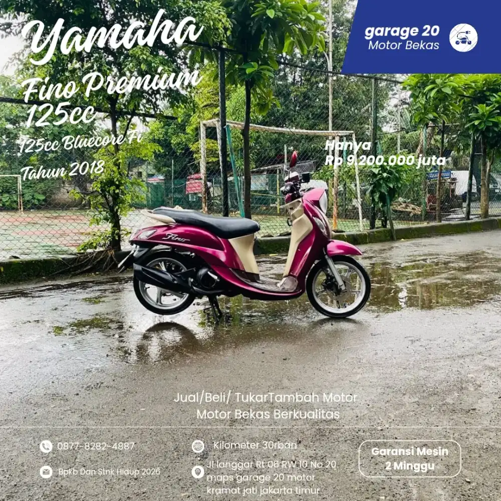 Yamaha Fino Premium 125cc Bluecore  Tahun 2018