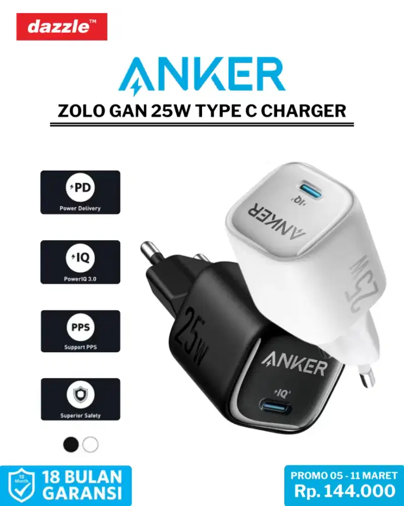 ANKER ZOLO 25W CHARGER (A2656L11 / A2656L21)