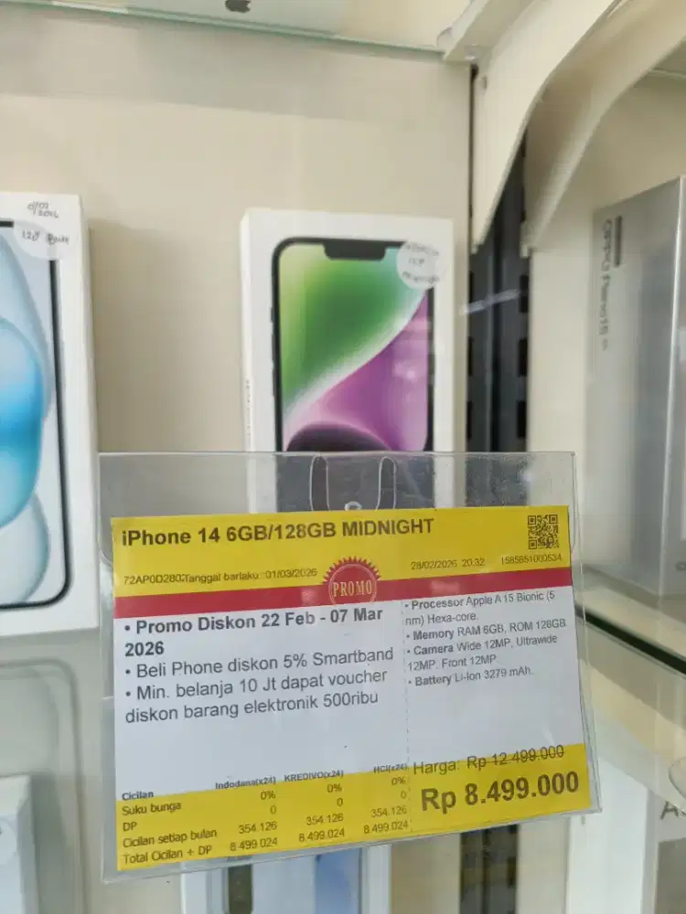 Kredit Kredivo iPhone 14 128GB bunga 0 Tanpa Dp