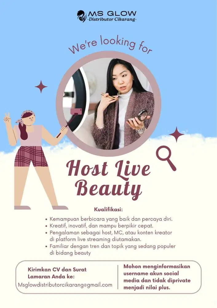 LOWONGAN KERJA HOST LIVE