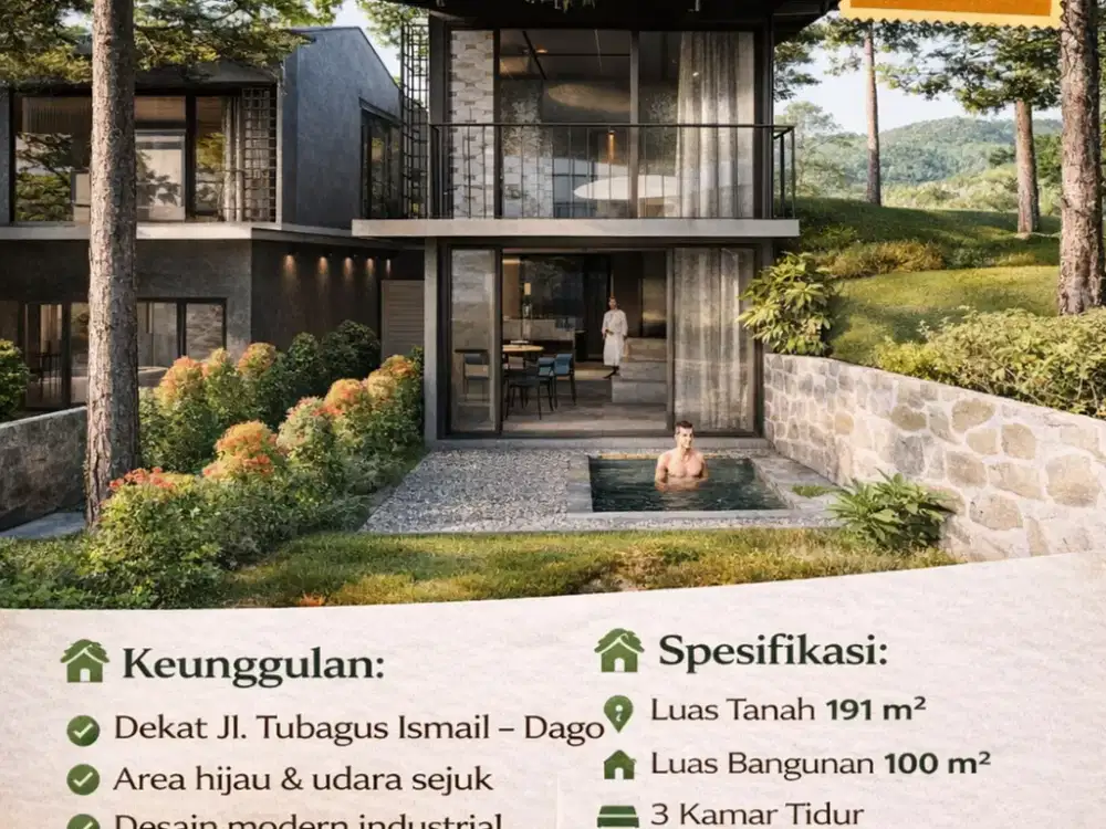 Rumah Premium Dago Dekat Tubagus Ismail – LT 191 m² Harga Promo 2 M