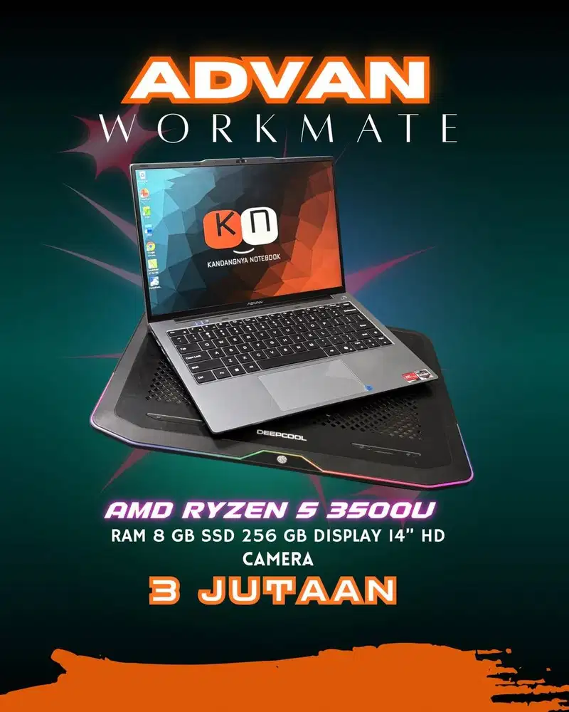Advan Workmate Ryzen 5 3500U RAM 8GB 256GB Layar 14inch