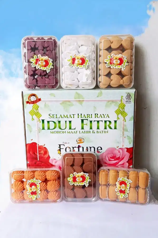 kue kering lebaran paket isi enam toples 250gr