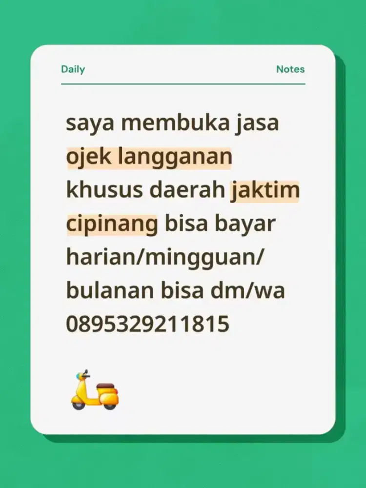 Ojek antar jemput