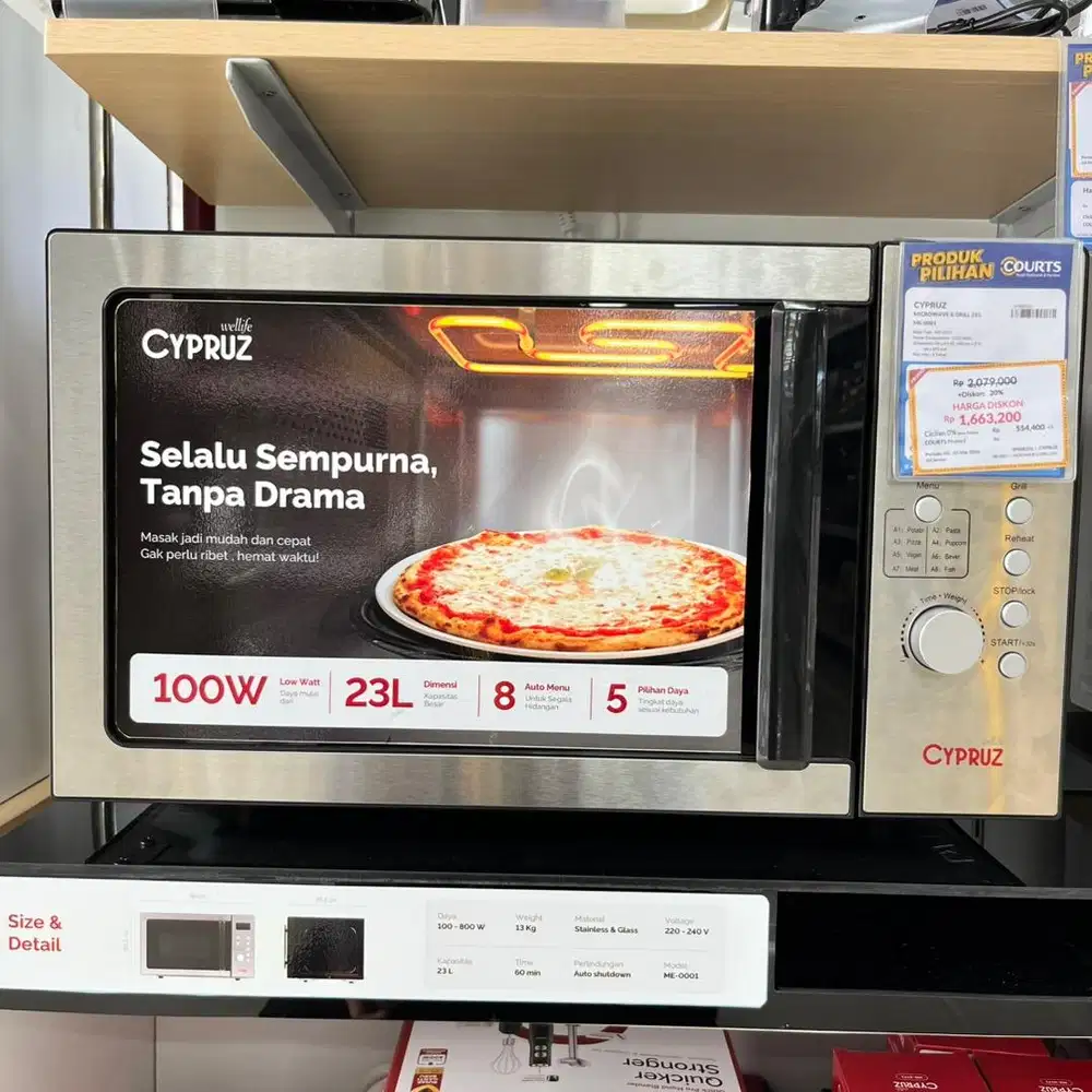 CYPRUZ MICROWAVE & GRILL 23 L