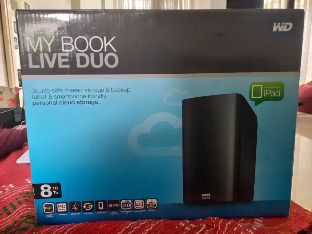 External Storage My Book Live Duo WD 8TB