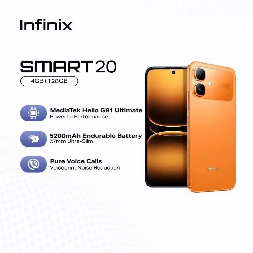 Infinix smart20 4/64GB, 128GB