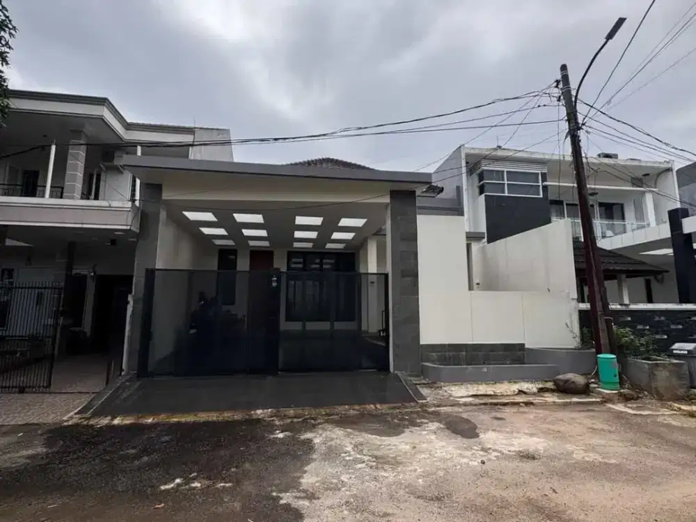 DIJUAL RUMAH VILLA MELATI MAS FULL RENOV DEPAN TAMAN