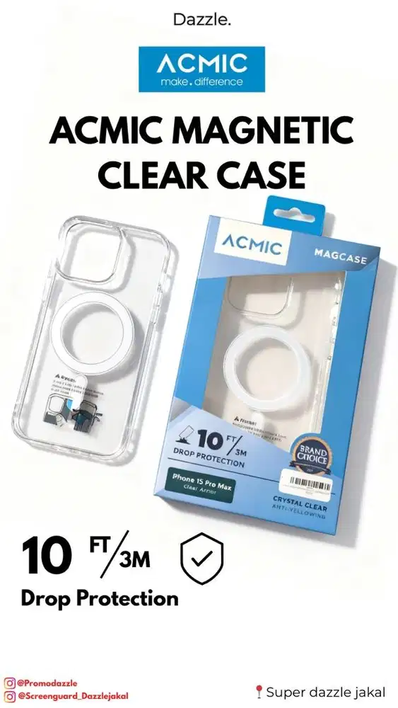 Acmic Case clear Magnetic