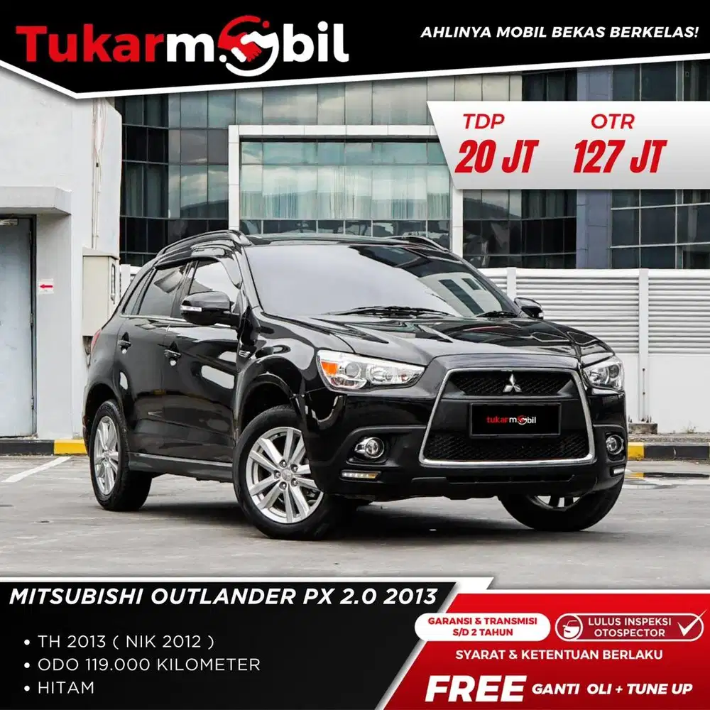 [BERGARANSI] MITSUBISHI OUTLANDER PX 2.0 TAHUN 2012/2013 HITAM GANJIL