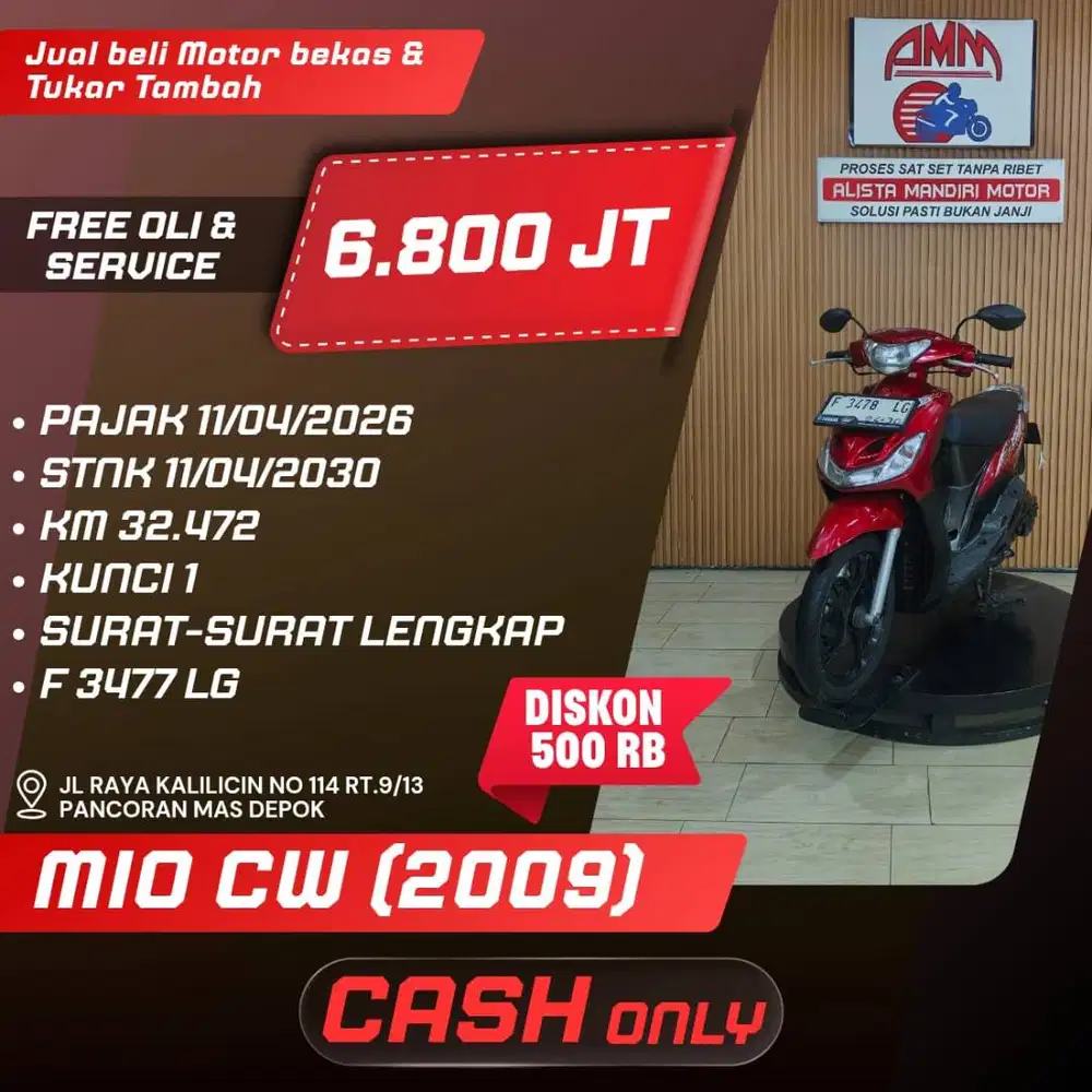 MIO CW 2009 PAJAK HIDUP CC 0% KREDIVO TOKPED SPAYLATER INDODANA GOPAY