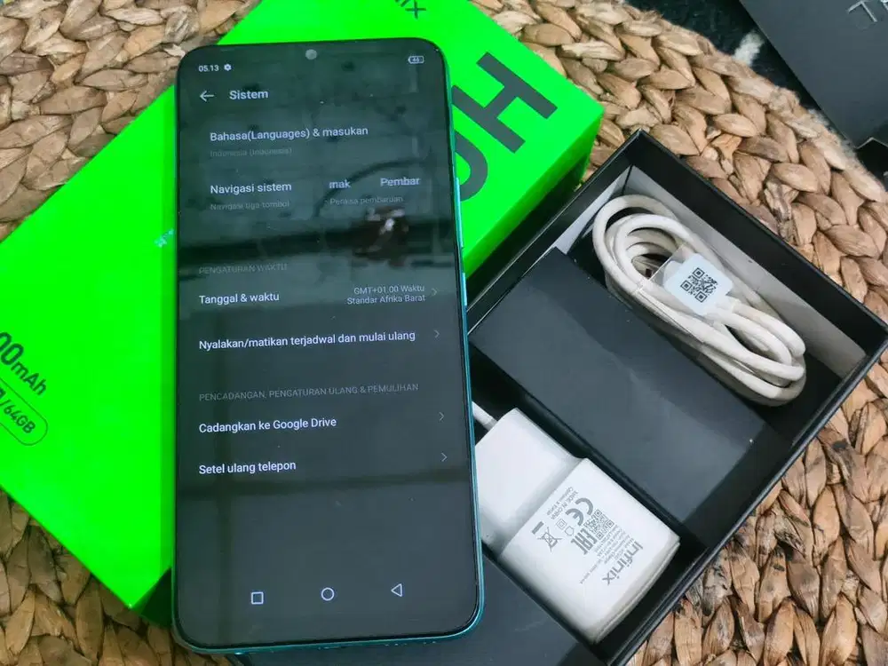 infinix hot 20i ram 4+3/64 fullset