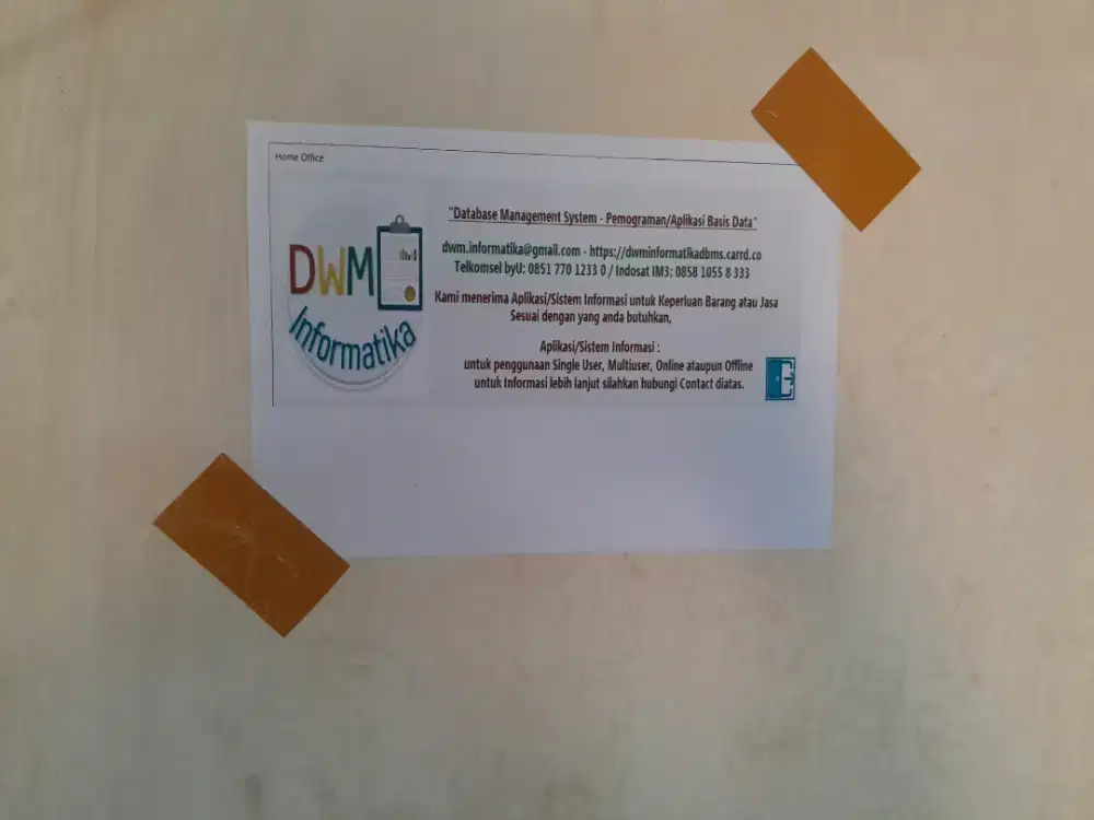 Pembuatan Sistem Informasi Sesuai Kebutuhan