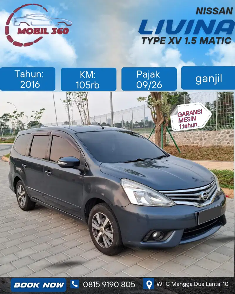 Nissan Grand Livina XV 1.5 matic tahun 2016