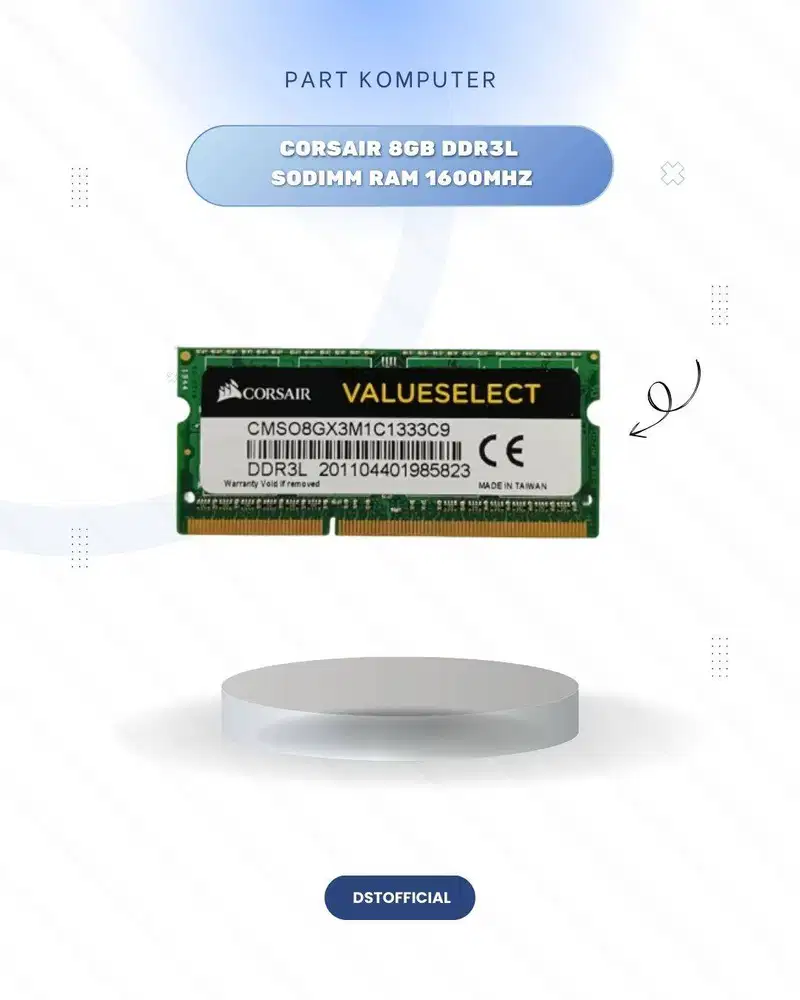 MEMORY CORSAIR DDR3L 8GB 1600MHZ