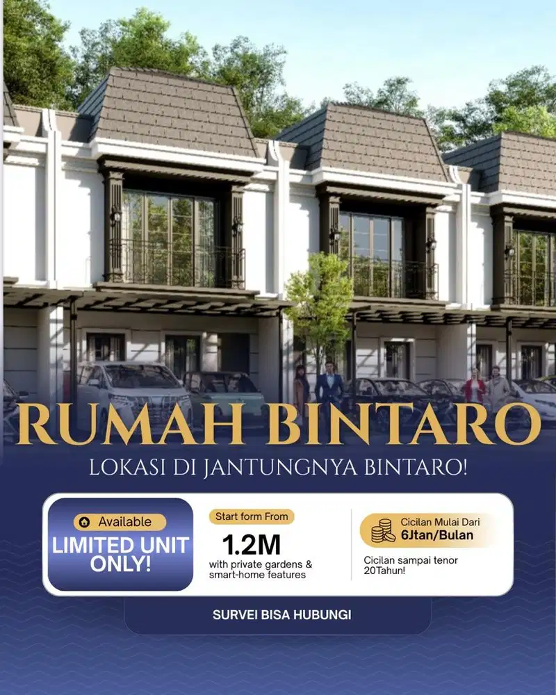 RUMAH MODERN KLASIK DI BINTARO - BISA KPR!
