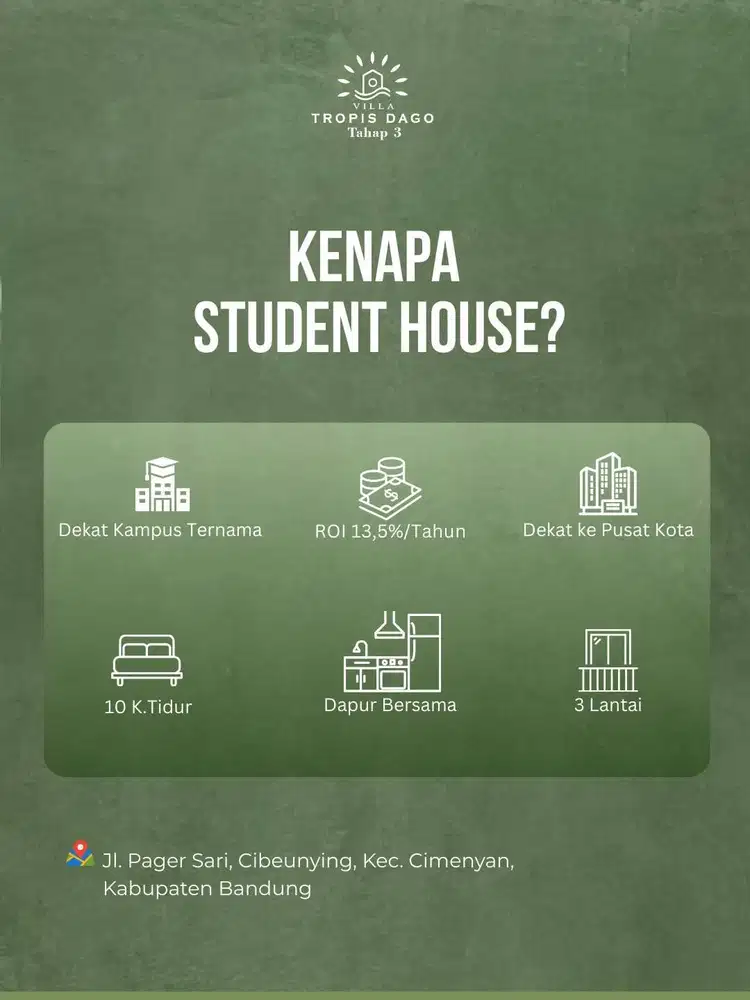 RUMAH KOST MEWAH DEKAT DENGAN WIDYATAMA & ITENAS FASILITAS LENGKAP